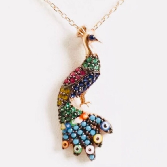 Jewelry - 🦋PEACOCK GEMSTONE PENDANT➕NECKLACE🦋